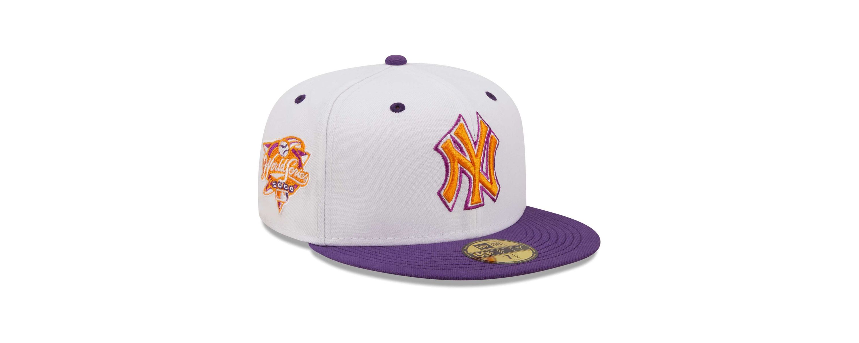 MLB White/Purple New York Yankees 2000 World Series Grape Lolli 59FIFTY Fitted Hat
