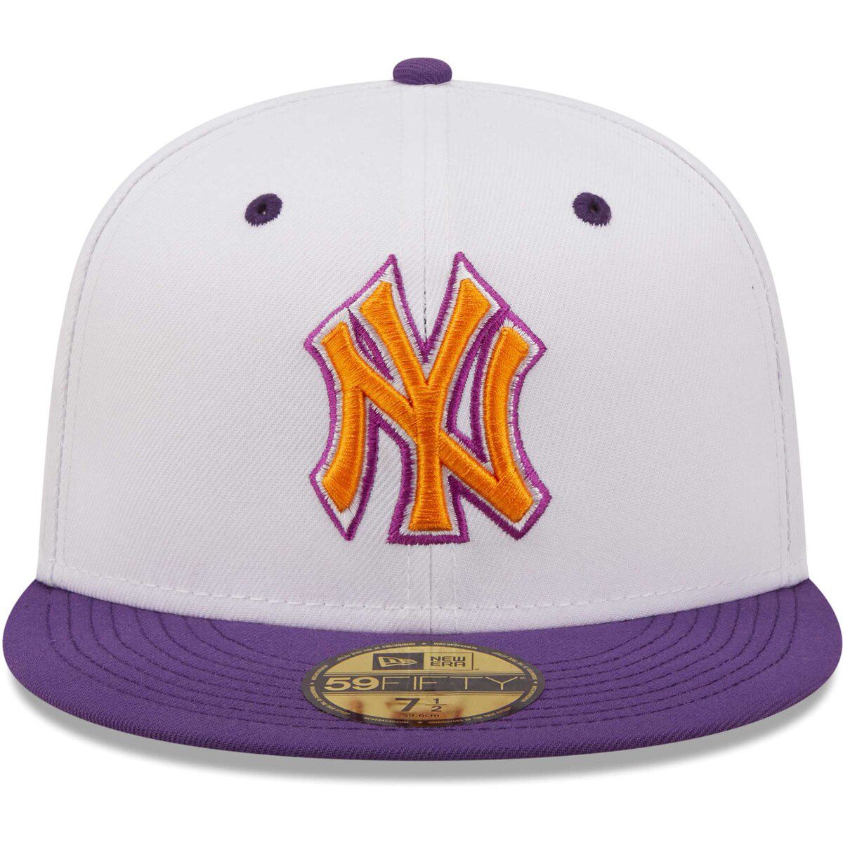 MLB White/Purple New York Yankees 2000 World Series Grape Lolli 59FIFTY Fitted Hat