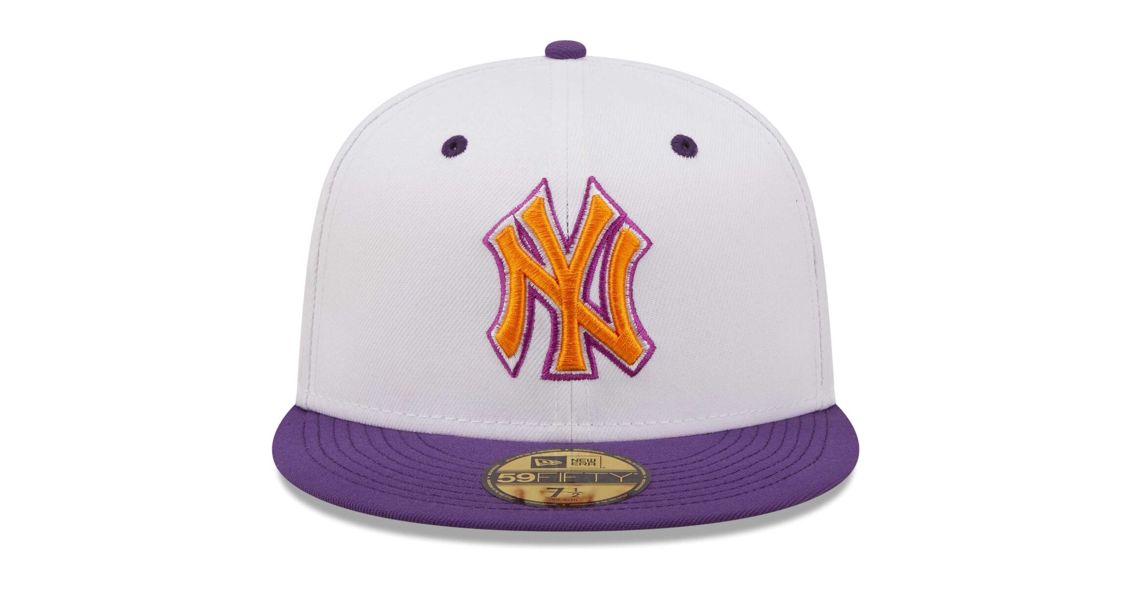 MLB White/Purple New York Yankees 2000 World Series Grape Lolli 59FIFTY Fitted Hat