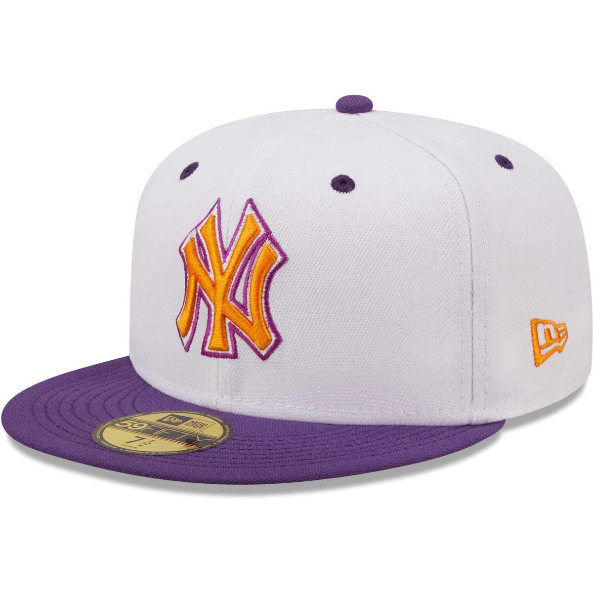 MLB White/Purple New York Yankees 2000 World Series Grape Lolli 59FIFTY Fitted Hat