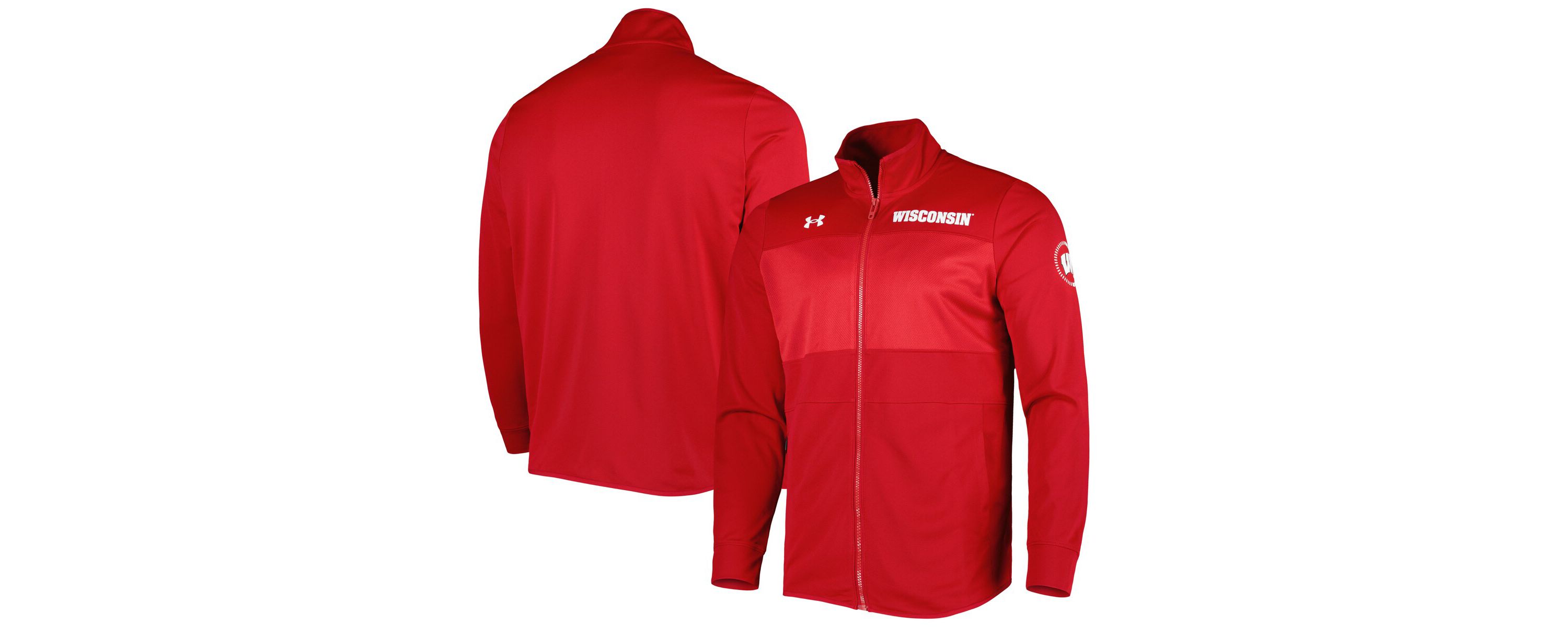 NCAA Under Armour Wisconsin Badgers Knit Warm-Up Full-Zip Jacket
