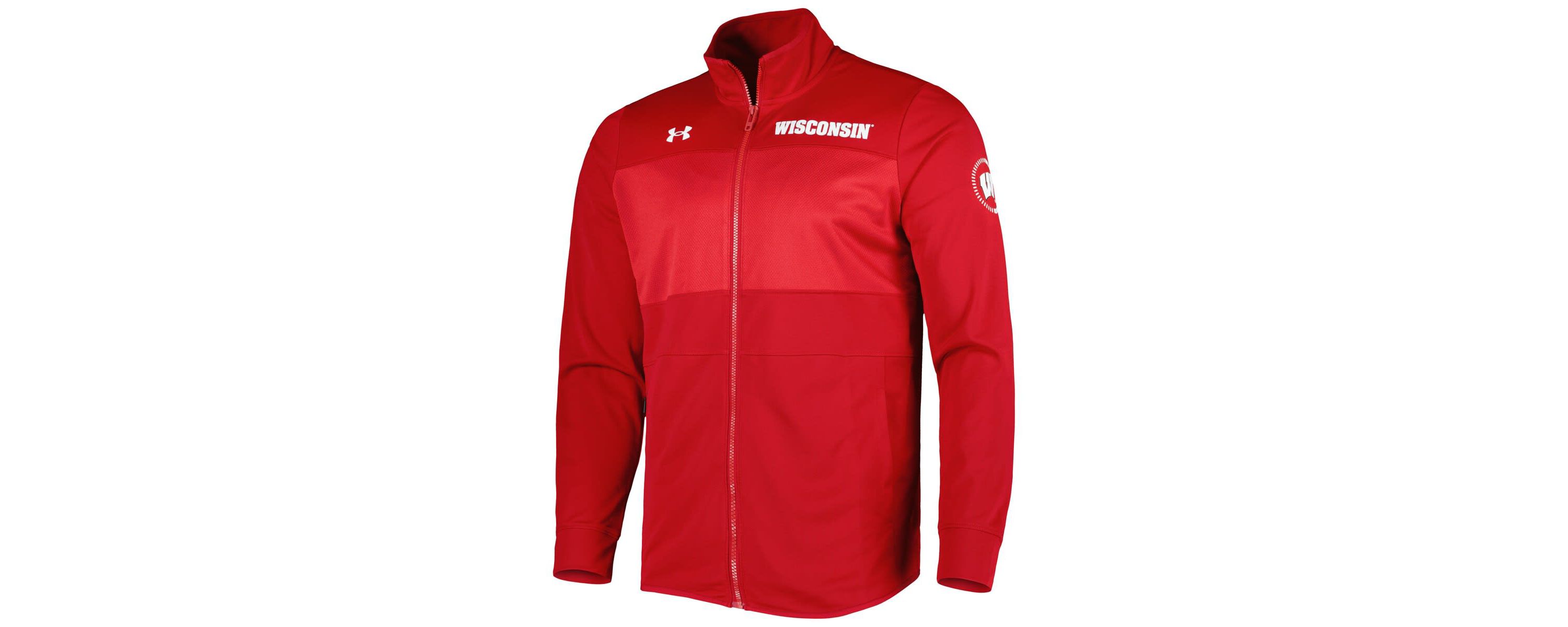 NCAA Under Armour Wisconsin Badgers Knit Warm-Up Full-Zip Jacket