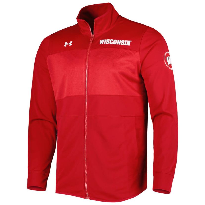 NCAA Under Armour Wisconsin Badgers Knit Warm-Up Full-Zip Jacket