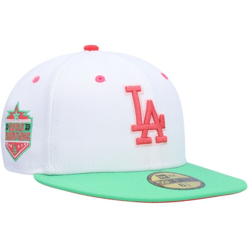 MLB White/Green Los Angeles Dodgers Watermelon Lolli 59FIFTY Fitted Hat