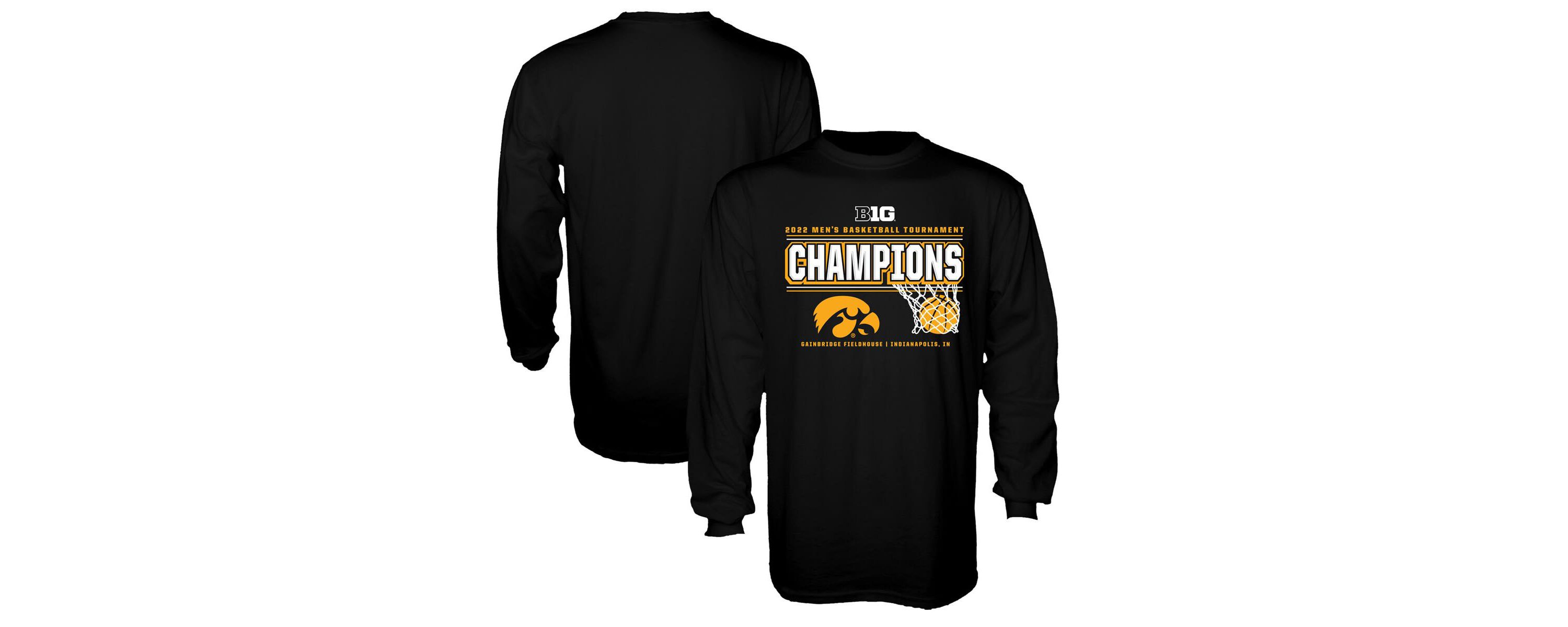 NCAA Iowa Hawkeyes 2022 Big Ten Basketball Conference Tournament s Locker Room Long Sleeve T-Shirt