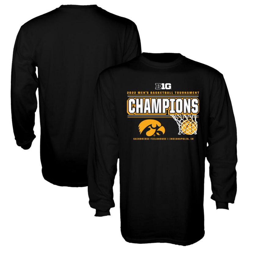 NCAA Iowa Hawkeyes 2022 Big Ten Basketball Conference Tournament s Locker Room Long Sleeve T-Shirt