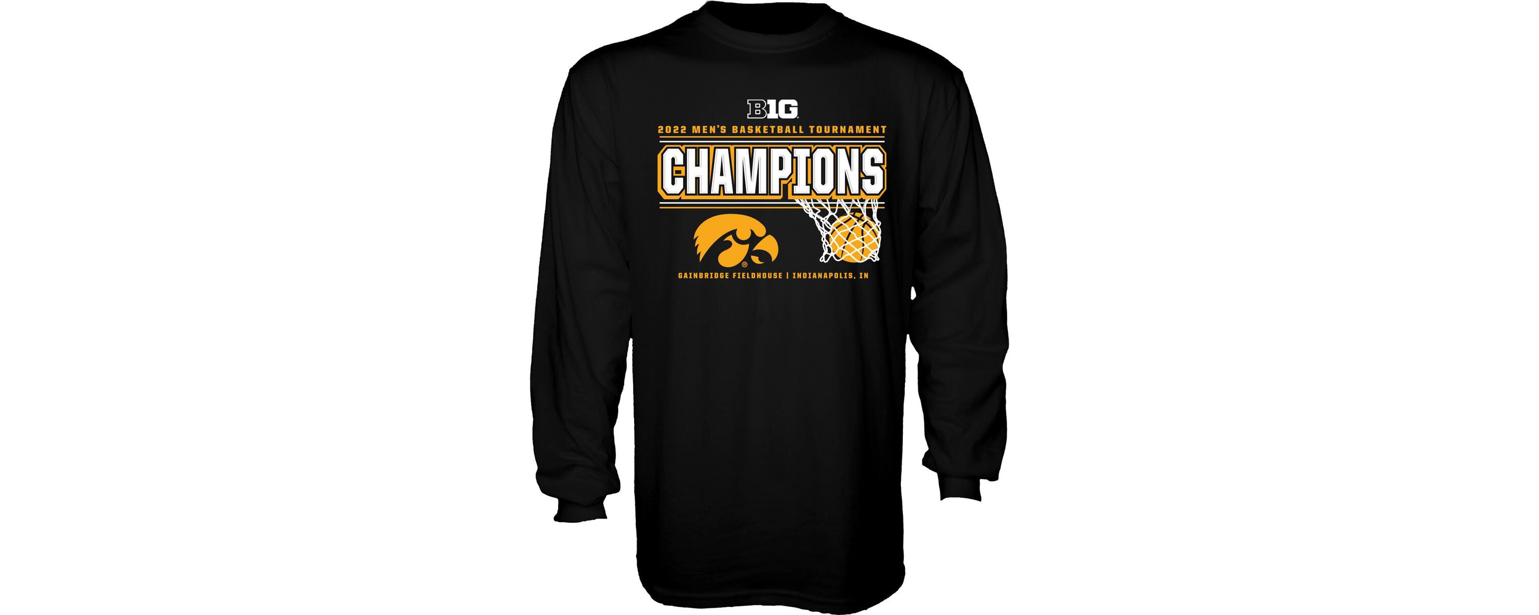 NCAA Iowa Hawkeyes 2022 Big Ten Basketball Conference Tournament s Locker Room Long Sleeve T-Shirt