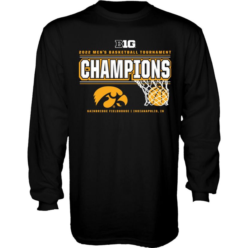 NCAA Iowa Hawkeyes 2022 Big Ten Basketball Conference Tournament s Locker Room Long Sleeve T-Shirt
