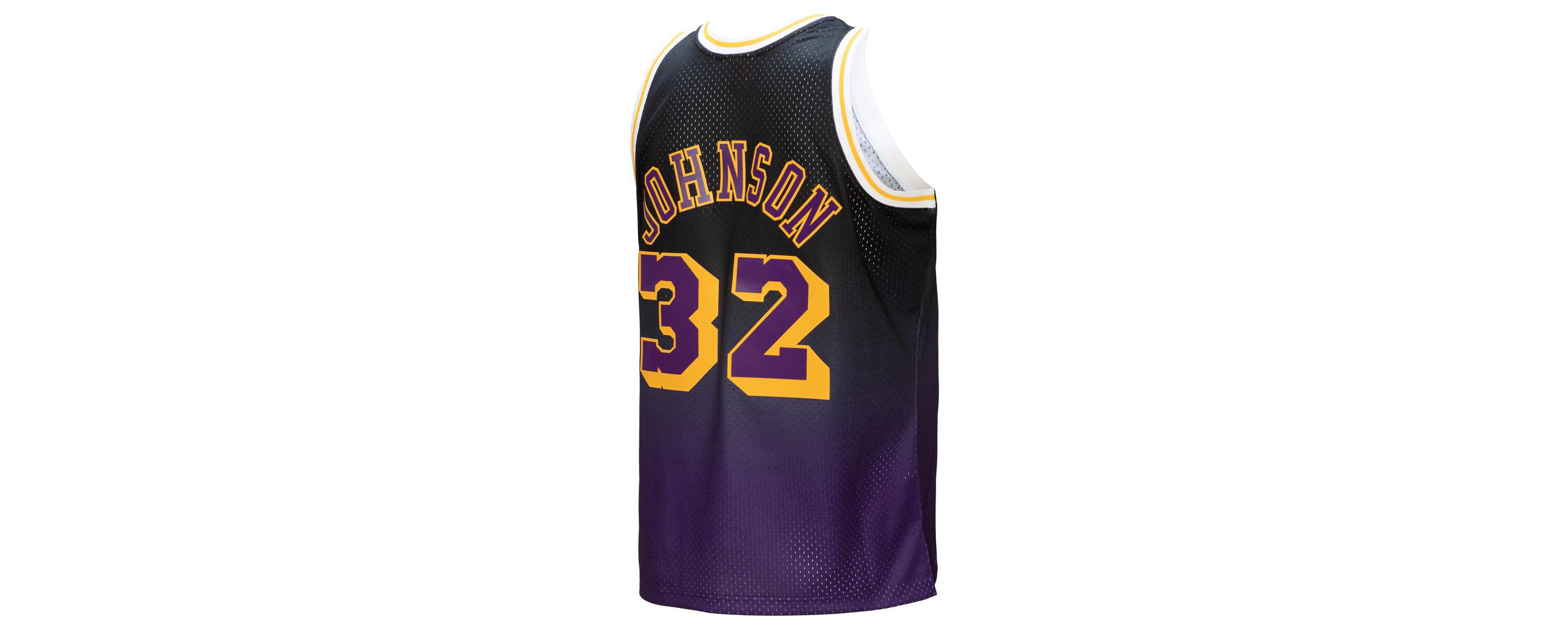 NBA Magic Johnson Los Angeles Lakers 1984/85 Hardwood Classics Fadeaway Swingman Player Jersey