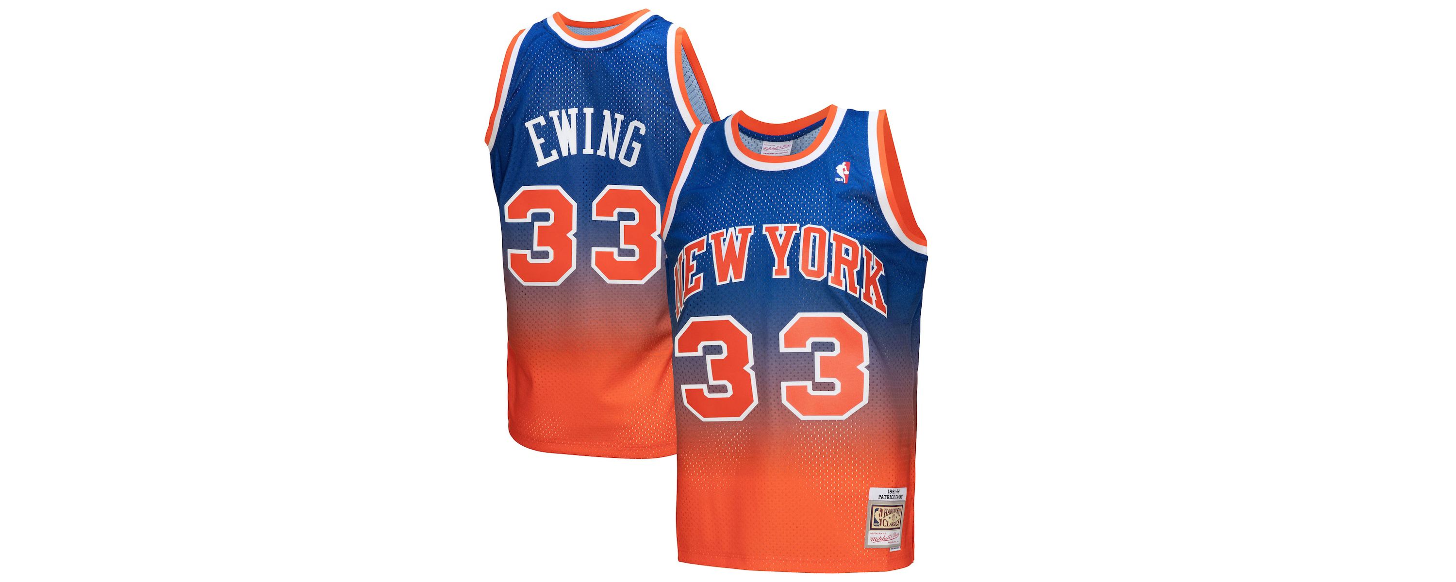 NBA Patrick Ewing New York Knicks 1991/92 Hardwood Classics Fadeaway Swingman Player Jersey
