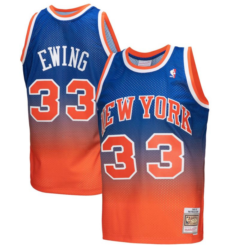 NBA Patrick Ewing New York Knicks 1991/92 Hardwood Classics Fadeaway Swingman Player Jersey