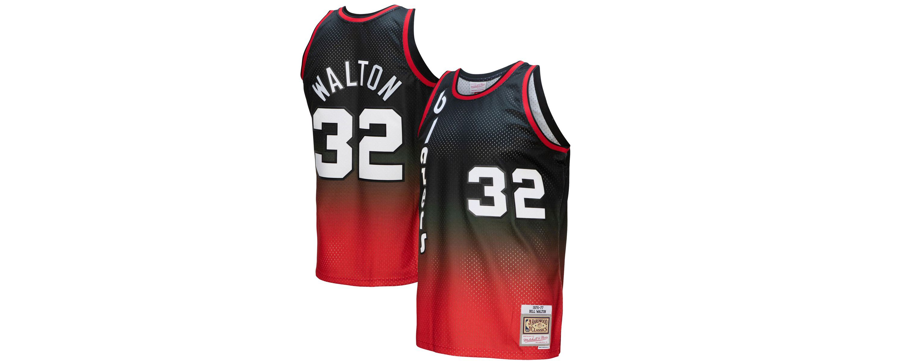 NBA Bill Walton Portland Trail Blazers 1976/77 Hardwood Classics Fadeaway Swingman Player Jersey