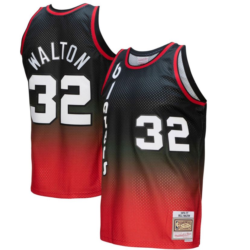 NBA Bill Walton Portland Trail Blazers 1976/77 Hardwood Classics Fadeaway Swingman Player Jersey