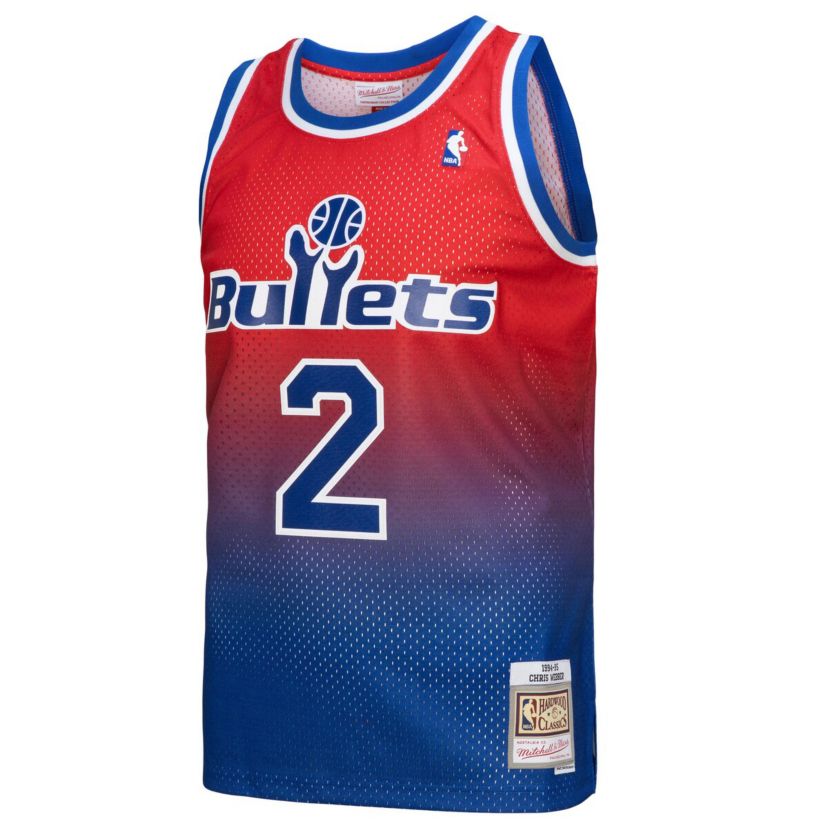 Hardwood Classic Teams Chris Webber Washington Bullets 1994/95 Hardwood Classics Fadeaway Swingman Player Jersey