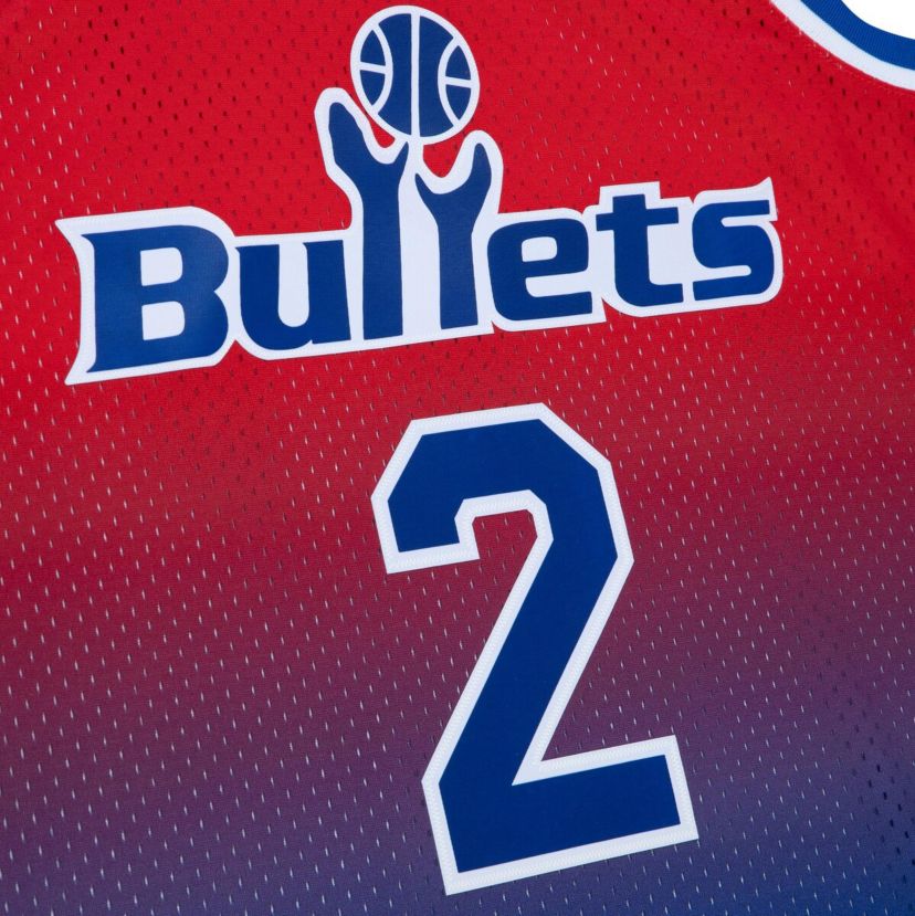 Hardwood Classic Teams Chris Webber Washington Bullets 1994/95 Hardwood Classics Fadeaway Swingman Player Jersey