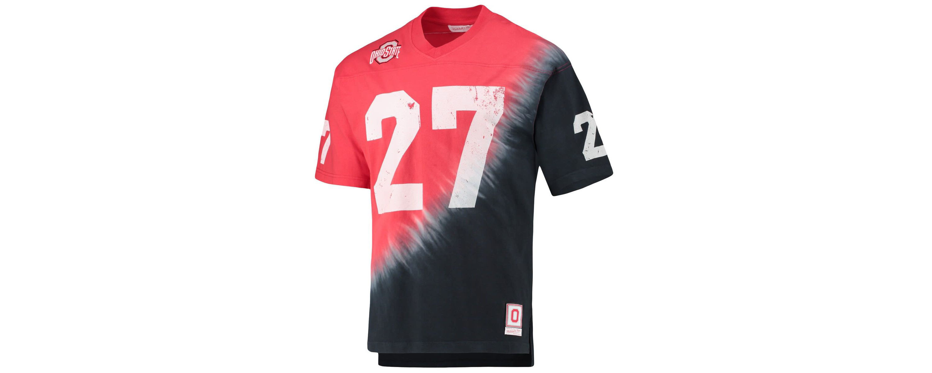 NCAA Eddie George Ohio State Buckeyes Name & Number Tie-Dye V-Neck T-Shirt
