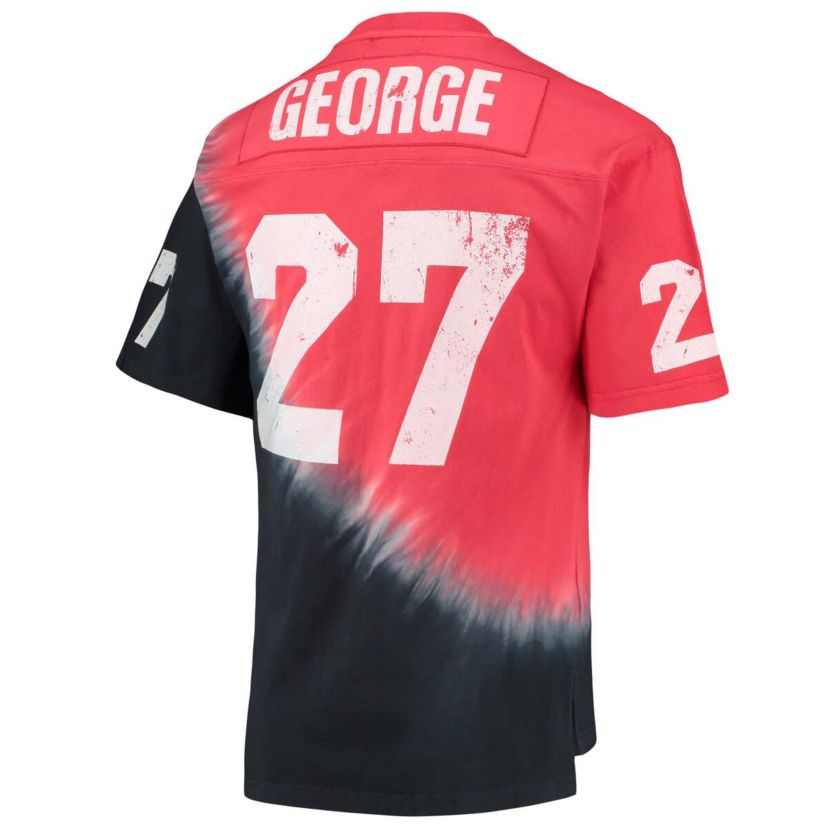 NCAA Eddie George Ohio State Buckeyes Name & Number Tie-Dye V-Neck T-Shirt