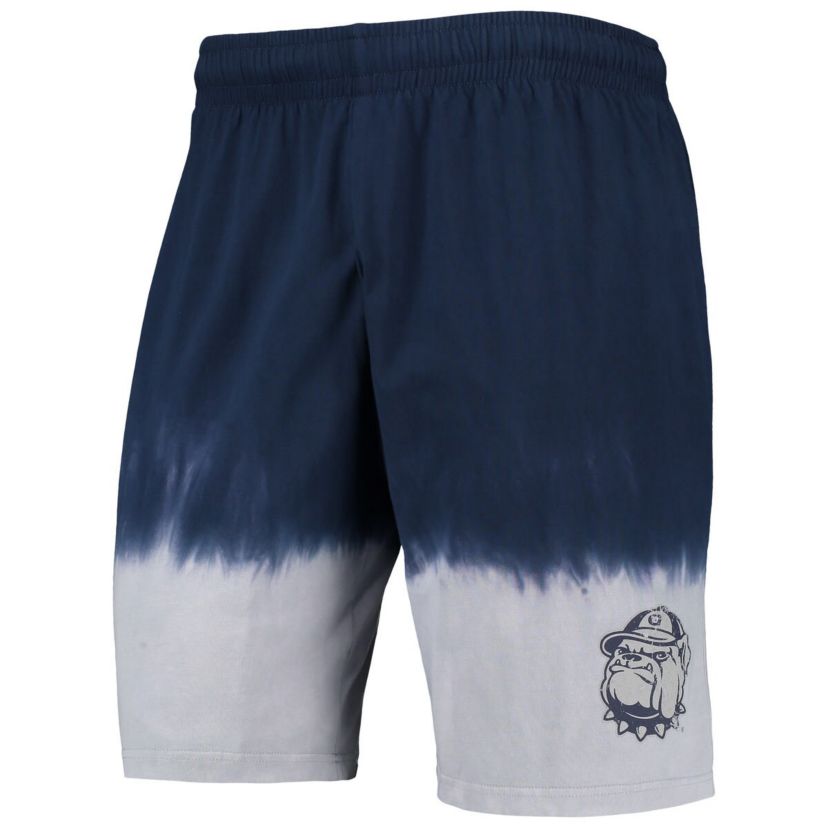 NCAA Navy/Gray Georgetown Hoyas Tie-Dye Shorts