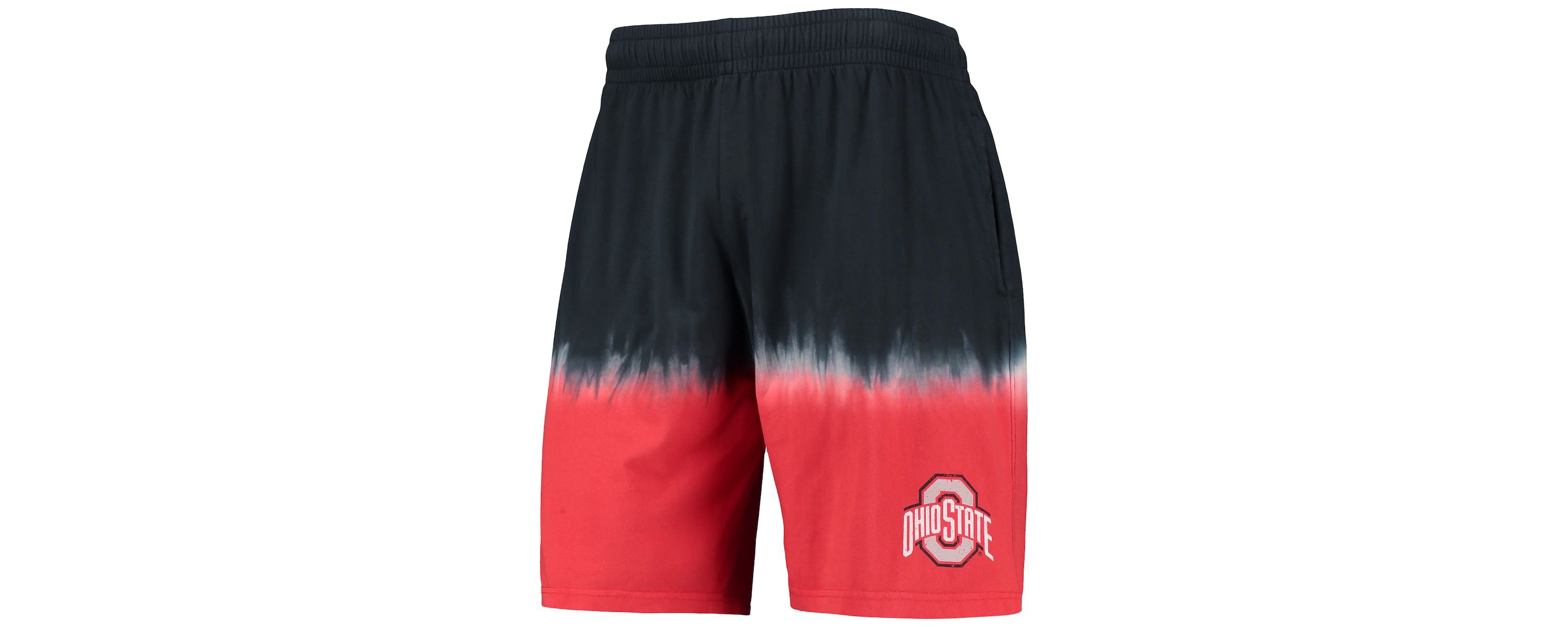 NCAA Black/Scarlet Ohio State Buckeyes Tie-Dye Shorts