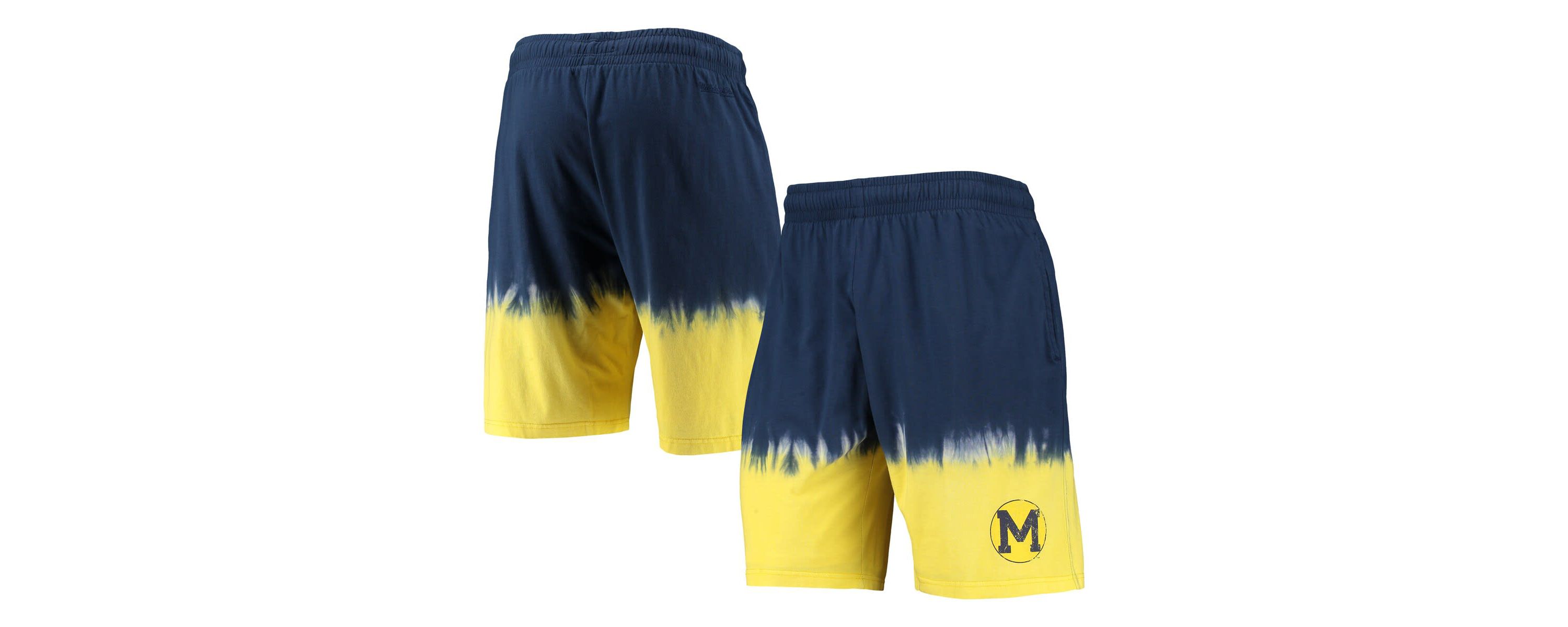 NCAA Navy/Gold Michigan Wolverines Tie-Dye Shorts