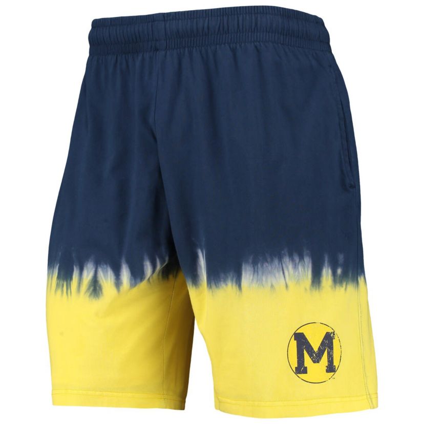 NCAA Navy/Gold Michigan Wolverines Tie-Dye Shorts