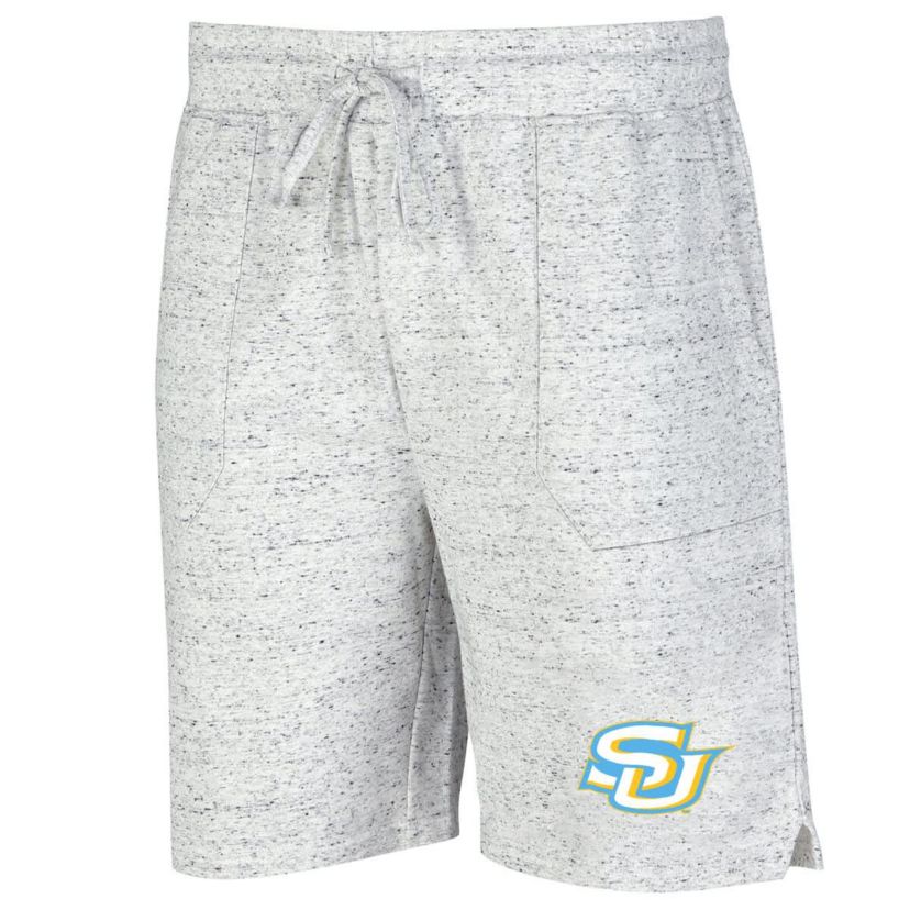 NCAA White/Charcoal Southern University Jaguars Throttle Knit Jam Shorts