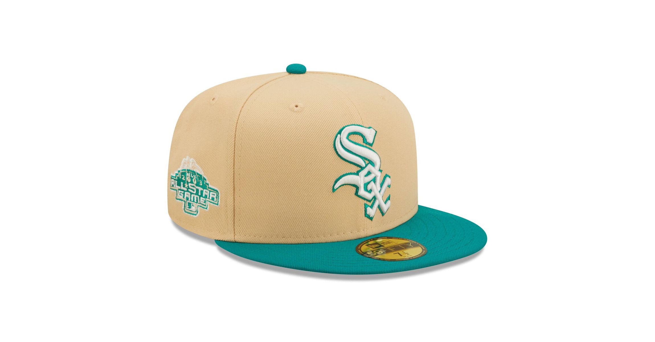 Chicago White Sox MLB Natural/Teal Chicago Sox Mango Forest 59FIFTY fitted hat