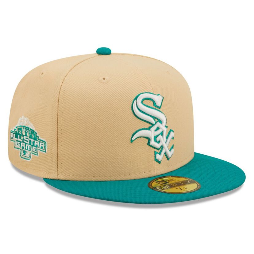 Chicago White Sox MLB Natural/Teal Chicago Sox Mango Forest 59FIFTY fitted hat
