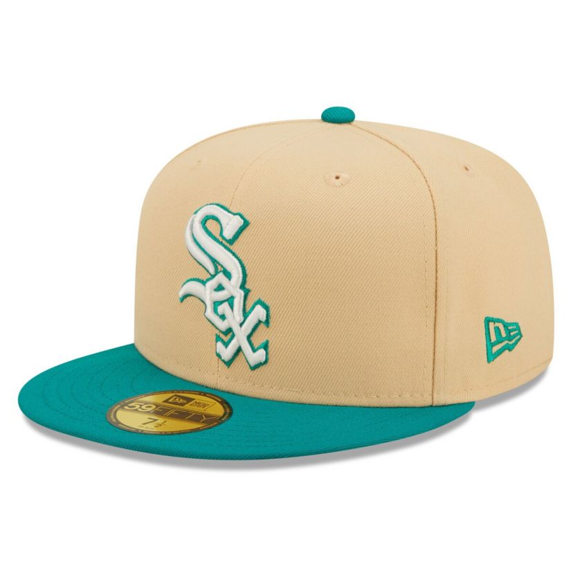 Chicago White Sox MLB Natural/Teal Chicago Sox Mango Forest 59FIFTY fitted hat