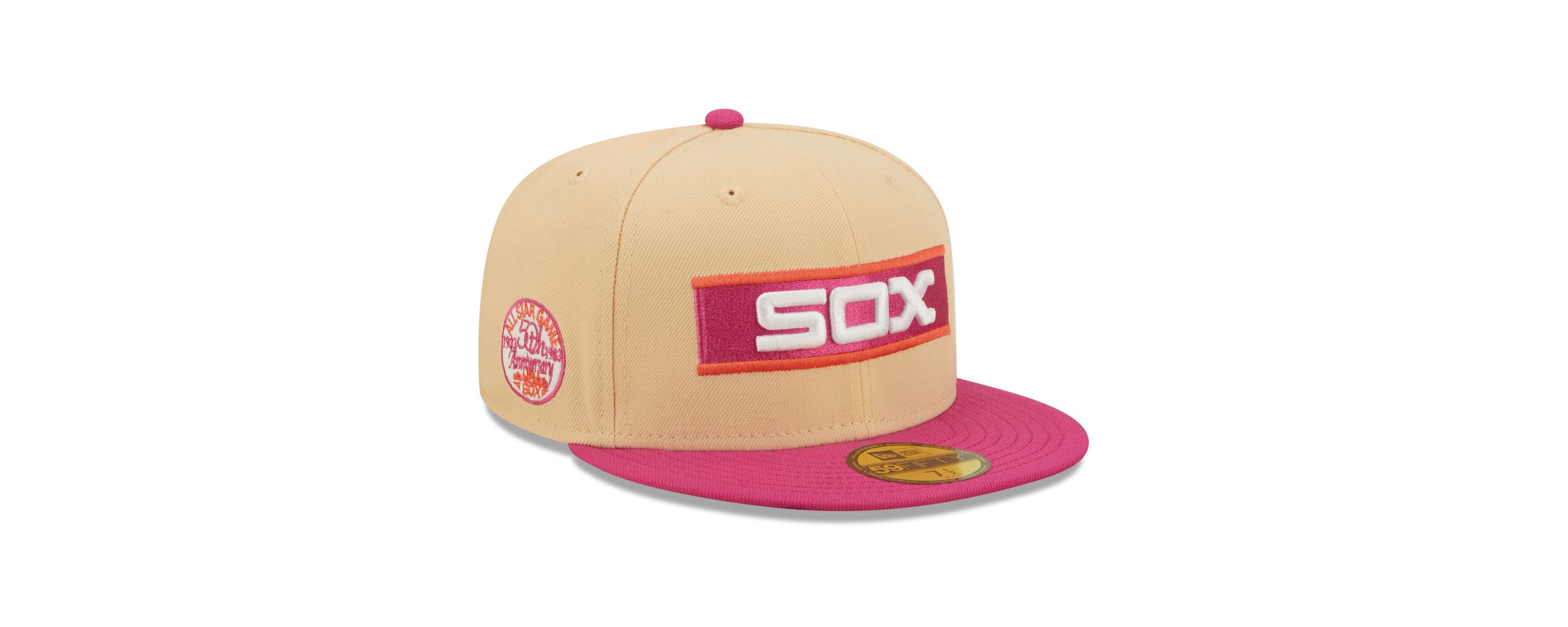 Chicago White Sox MLB Orange/Pink Chicago Sox 1933 MLB All-Star Game 50th Anniversary Mango Passion 59FIFTY Fitted Hat