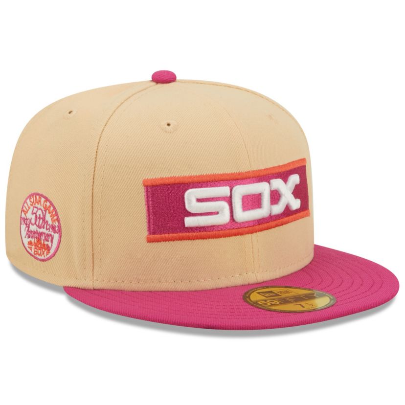 Chicago White Sox MLB Orange/Pink Chicago Sox 1933 MLB All-Star Game 50th Anniversary Mango Passion 59FIFTY Fitted Hat