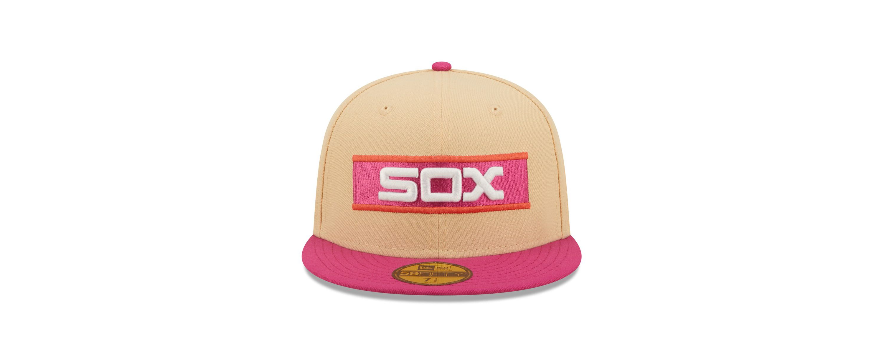 Chicago White Sox MLB Orange/Pink Chicago Sox 1933 MLB All-Star Game 50th Anniversary Mango Passion 59FIFTY Fitted Hat
