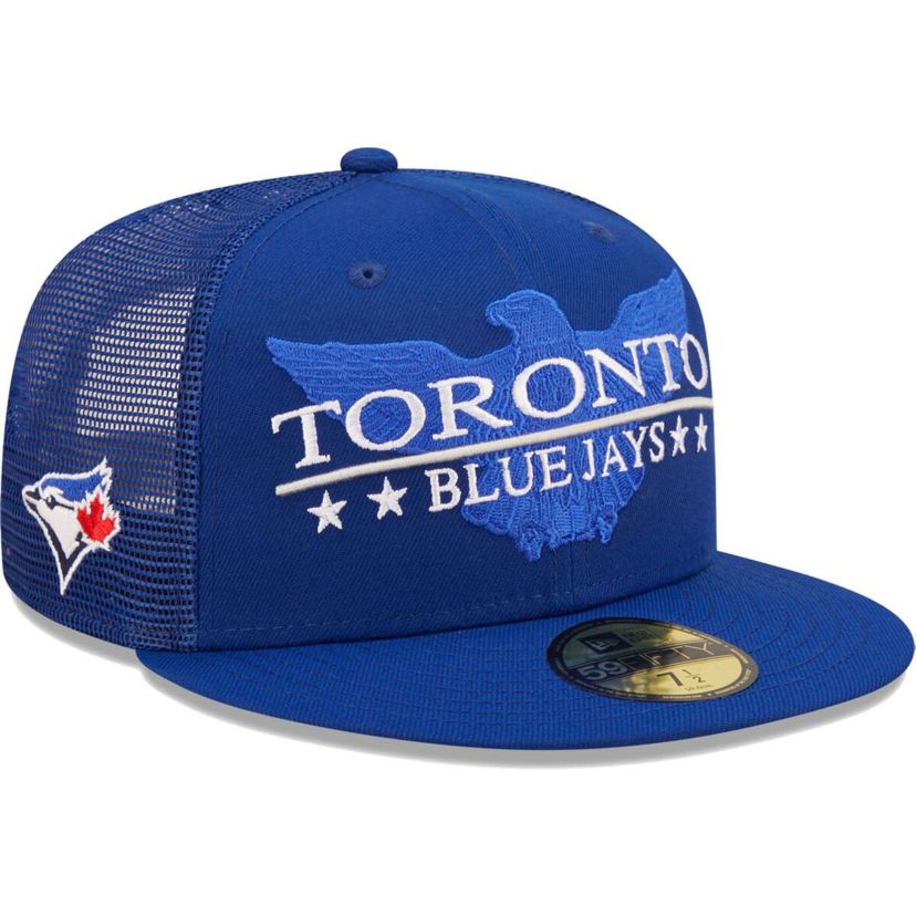 Toronto Blue Jays MLB Toronto Jays Patriot Trucker 9FIFTY Snapback Hat