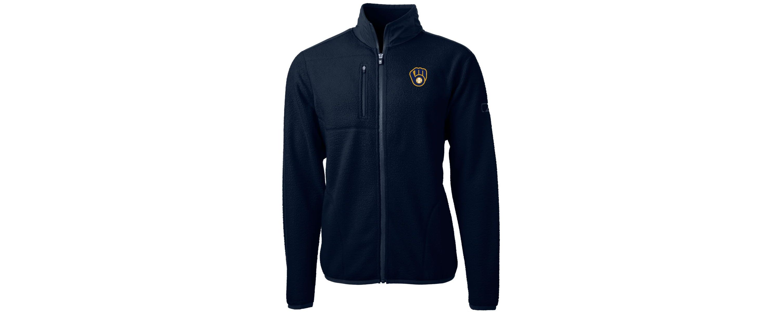 MLB Milwaukee Brewers Big & Tall Cascade Eco Sherpa Fleece Full-Zip Jacket