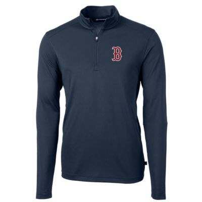 Boston Red Sox MLB Big & Tall Virtue Eco Pique Quarter-Zip Pullover Jacket