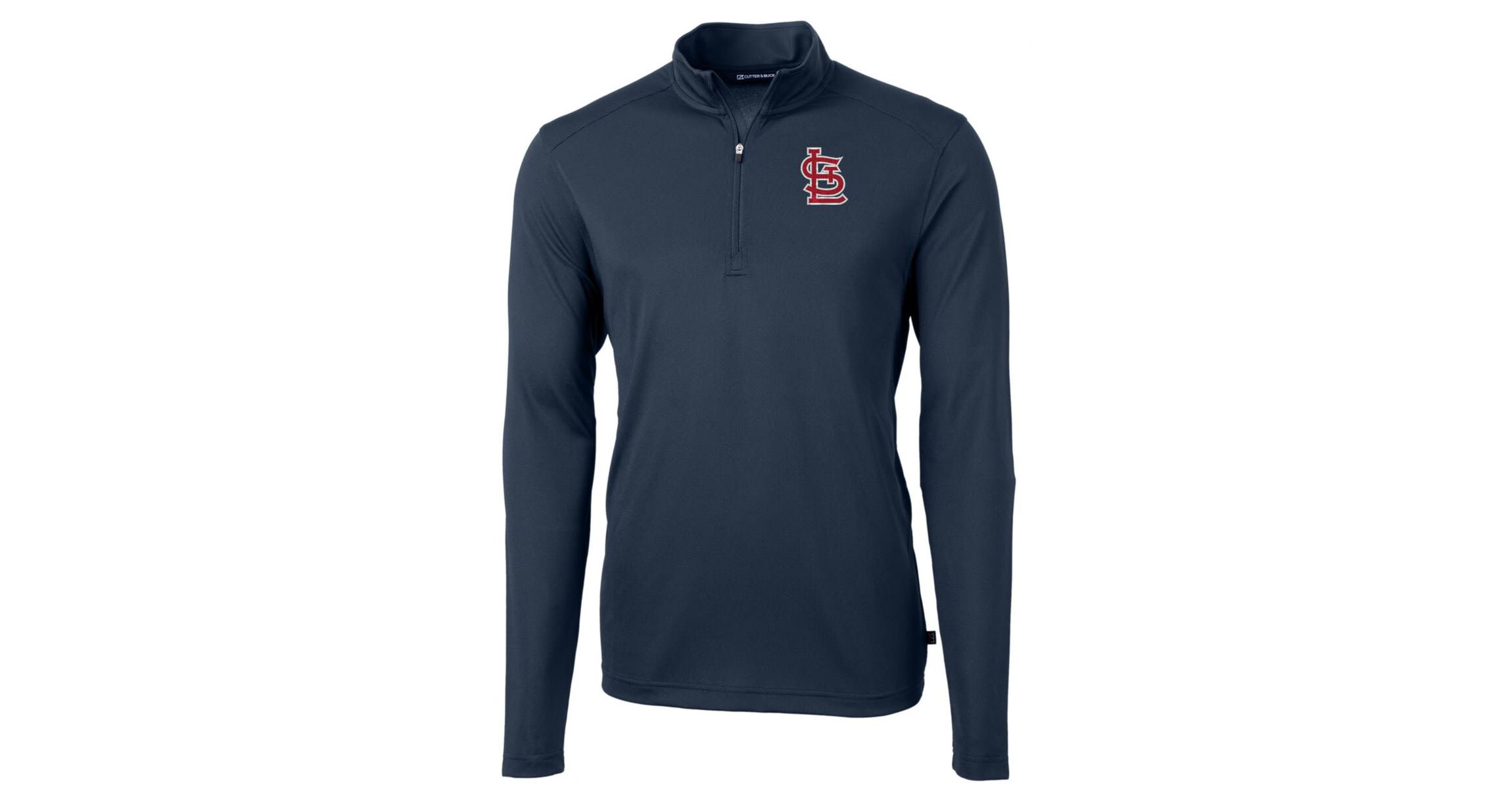 MLB St. Louis Cardinals Big & Tall Virtue Eco Pique Quarter-Zip Pullover Jacket