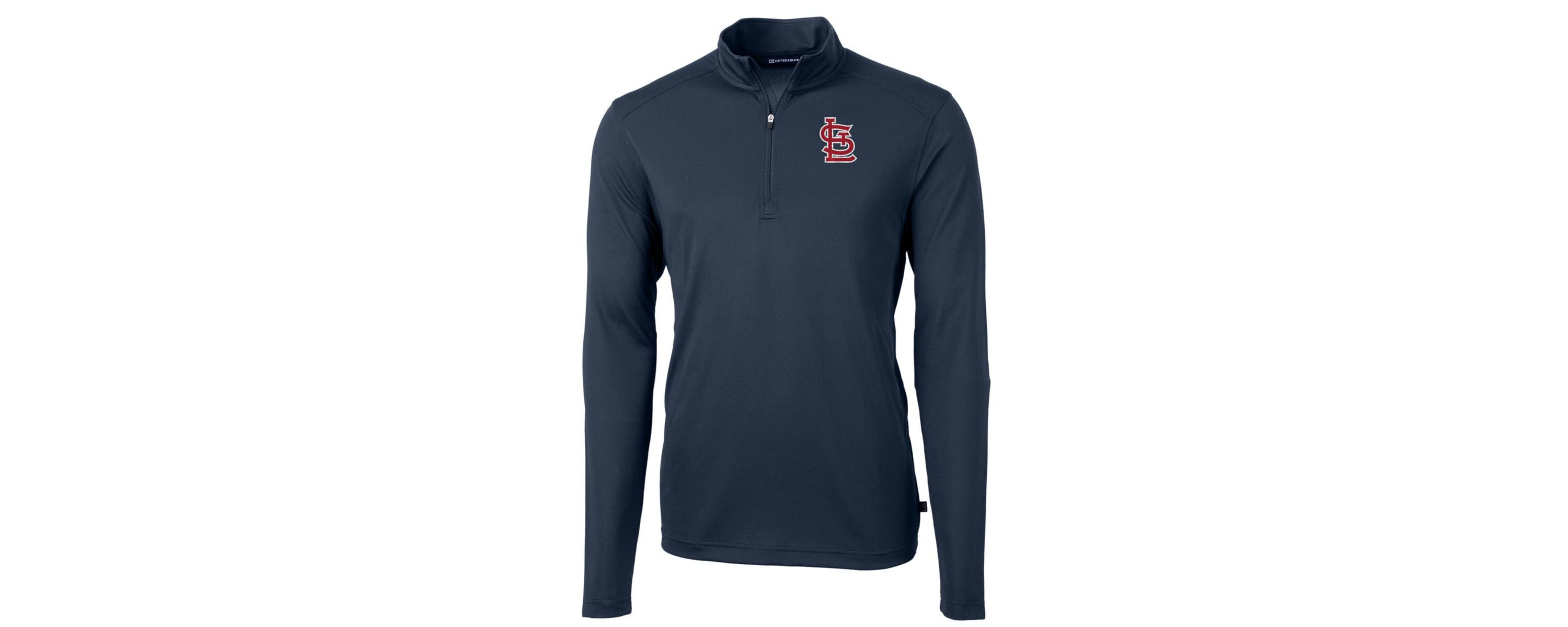 MLB St. Louis Cardinals Big & Tall Virtue Eco Pique Quarter-Zip Pullover Jacket