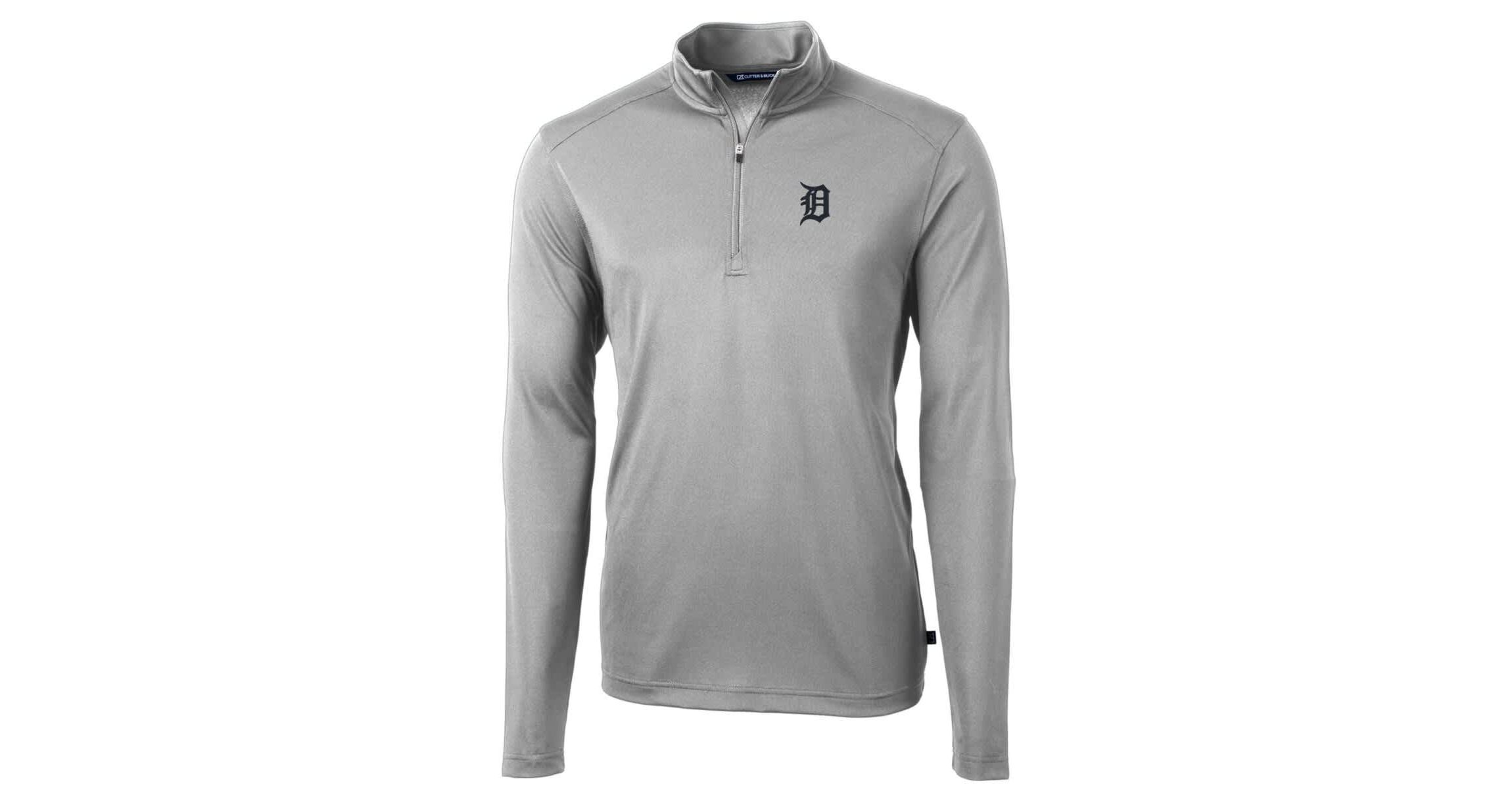 MLB Detroit Tigers Big & Tall Virtue Eco Pique Quarter-Zip Pullover Jacket