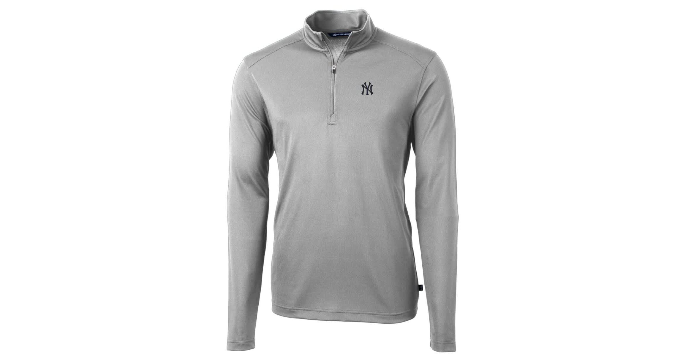 MLB New York Yankees Big & Tall Virtue Eco Pique Quarter-Zip Pullover Jacket