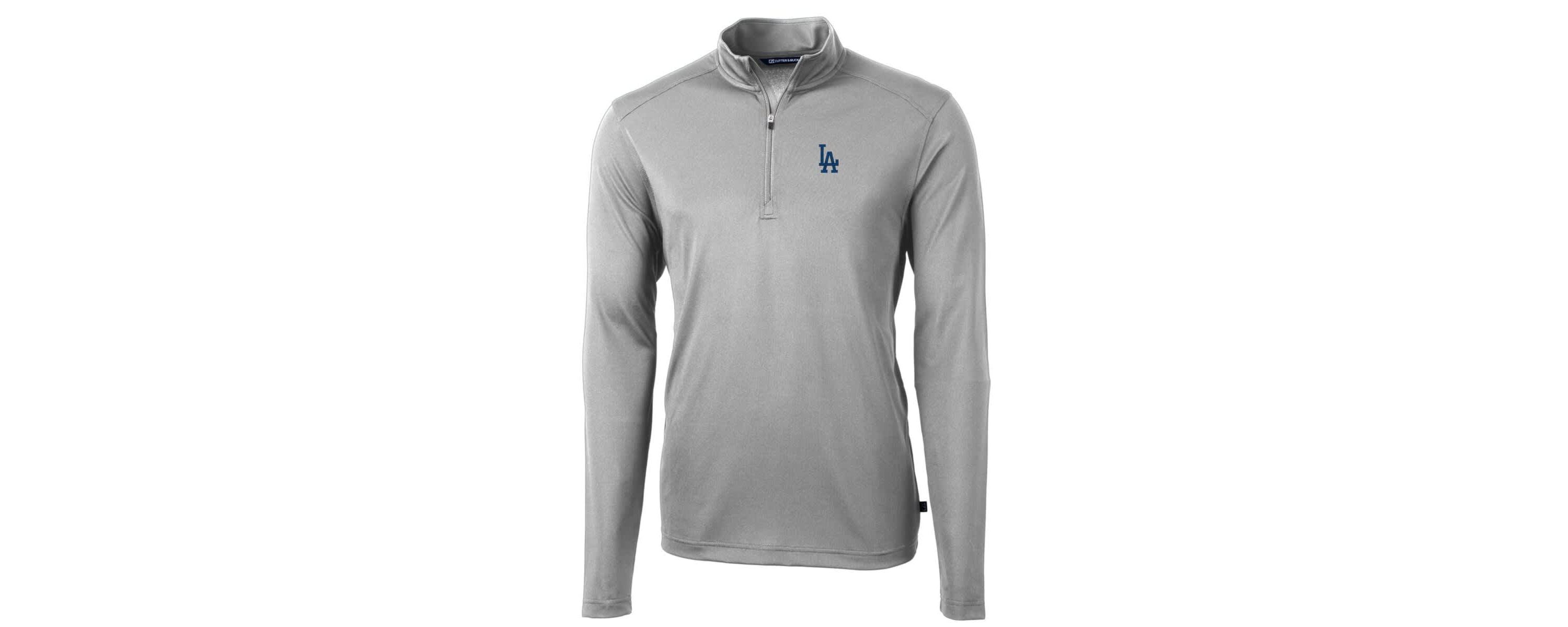 MLB Los Angeles Dodgers Big & Tall Virtue Eco Pique Quarter-Zip Pullover Jacket