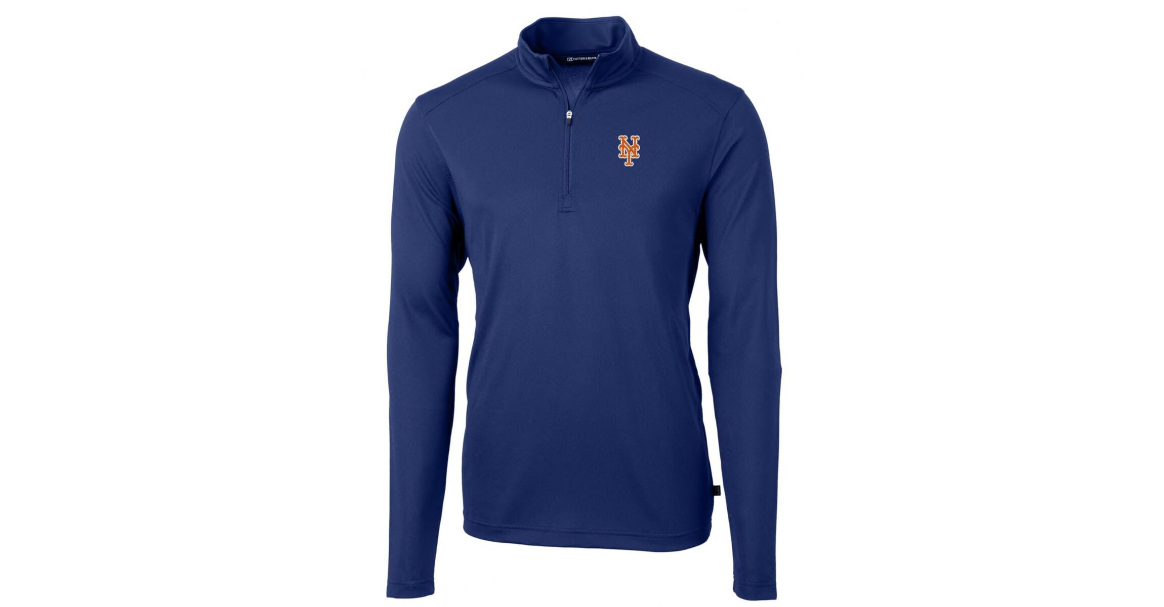 MLB New York Mets Big & Tall Virtue Eco Pique Quarter-Zip Pullover Jacket