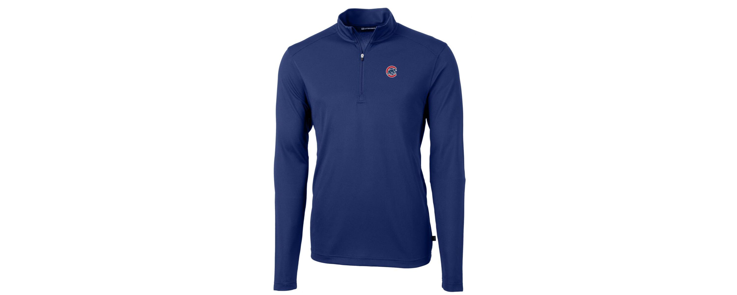 MLB Chicago Cubs Big & Tall Virtue Eco Pique Quarter-Zip Pullover Jacket