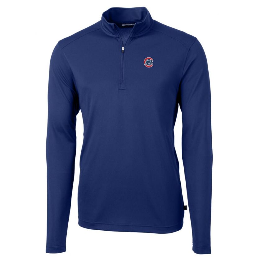 MLB Chicago Cubs Big & Tall Virtue Eco Pique Quarter-Zip Pullover Jacket