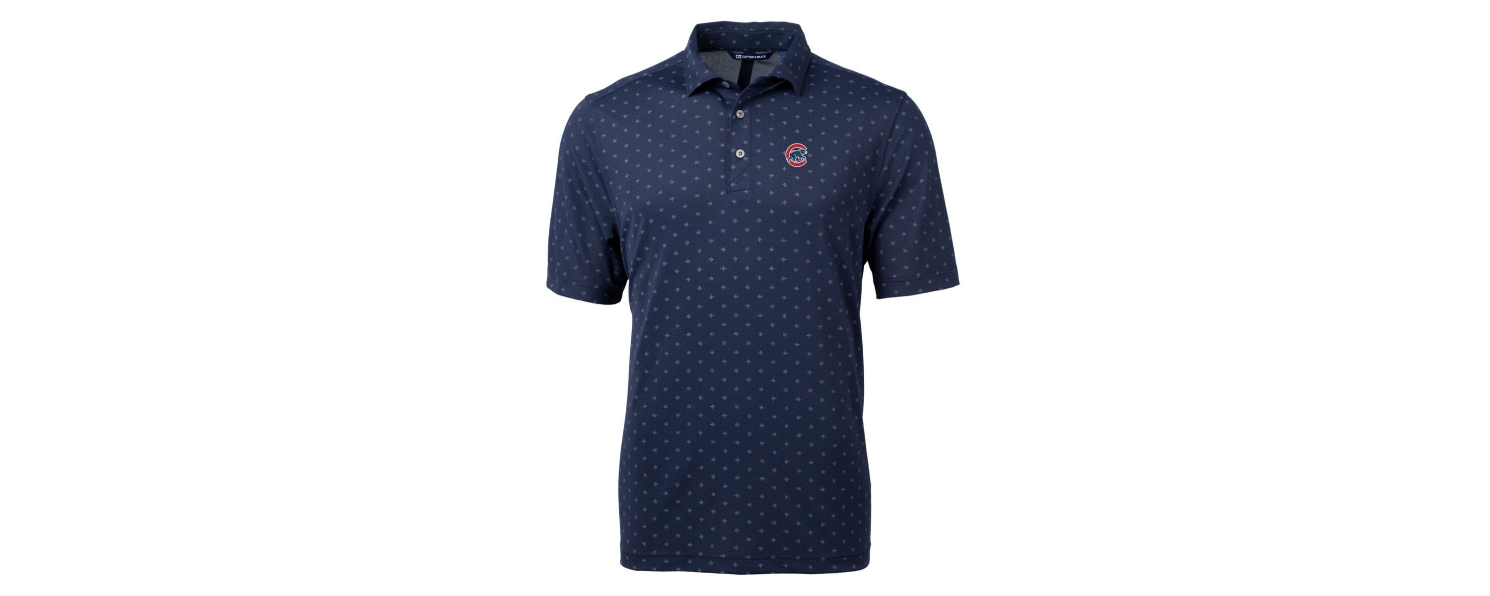 MLB Chicago Cubs Big & Tall Virtue Eco Pique Tile Print Polo