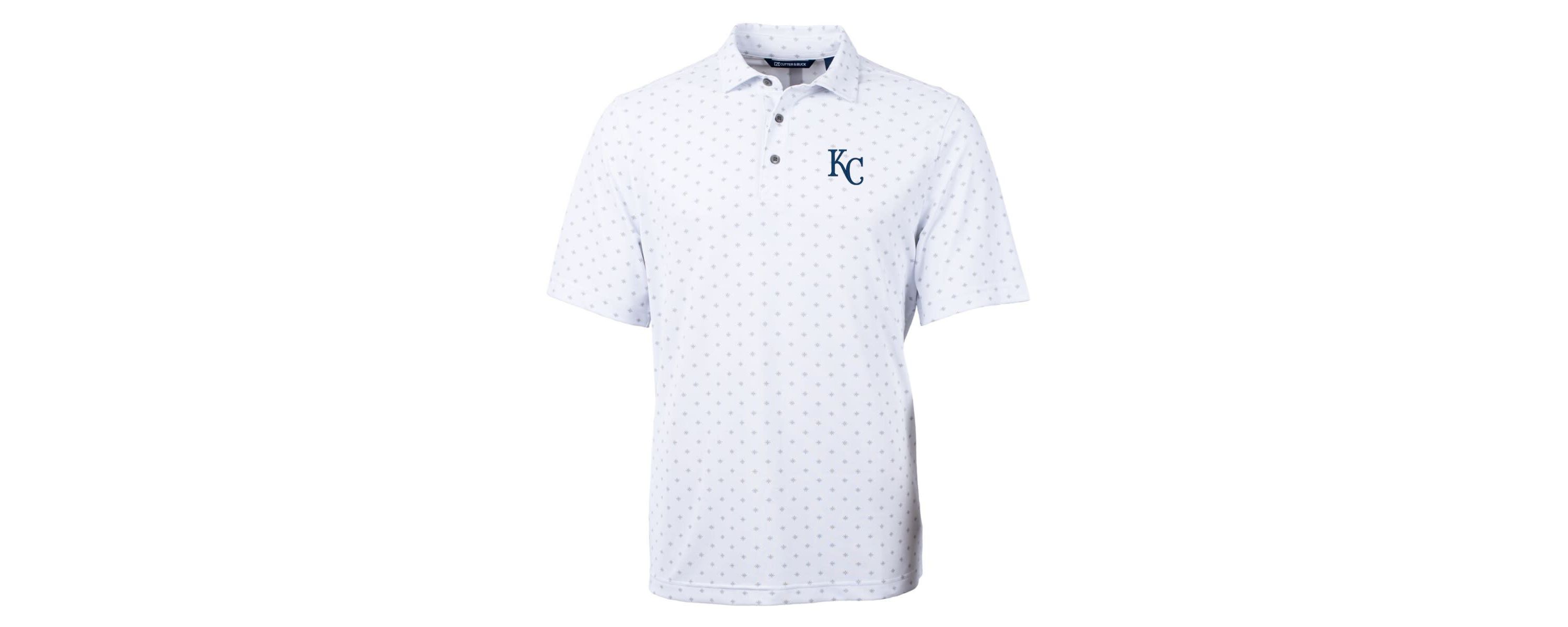 MLB Kansas City Royals Big & Tall Virtue Eco Pique Tile Print Polo