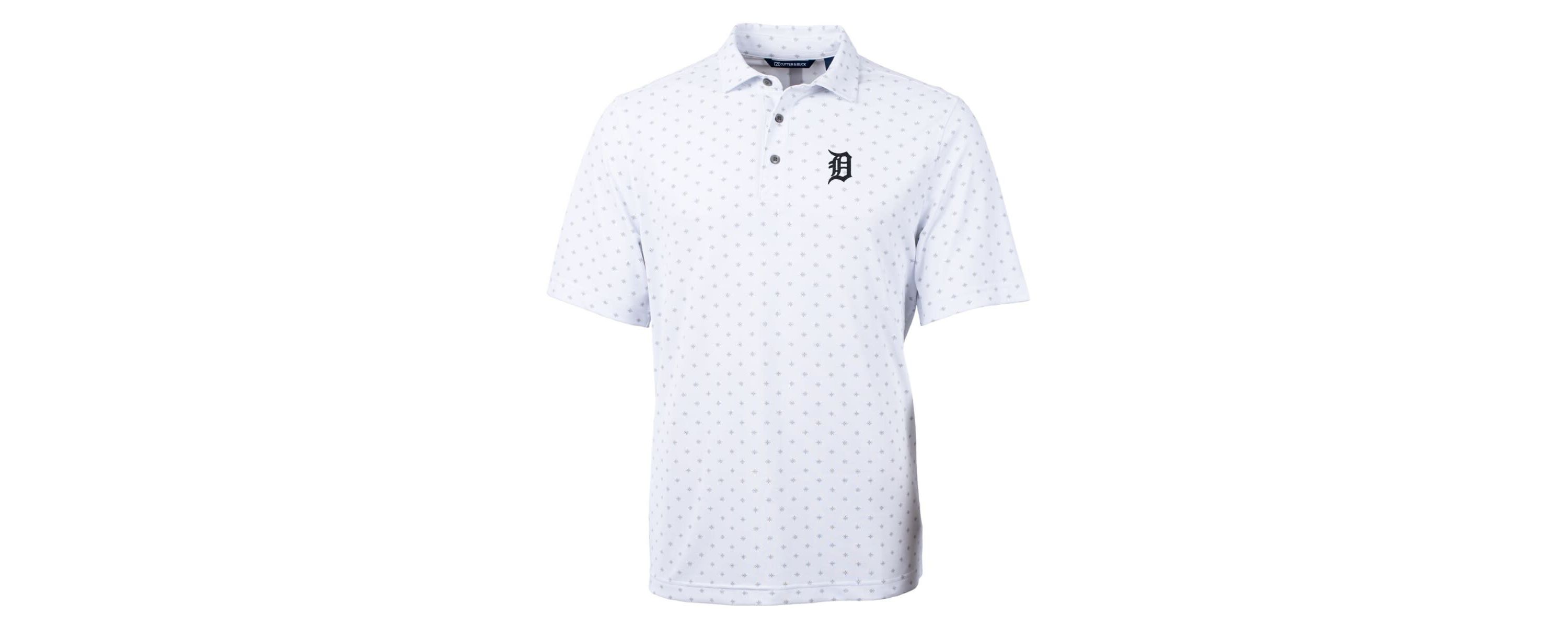 MLB Detroit Tigers Big & Tall Virtue Eco Pique Tile Print Polo