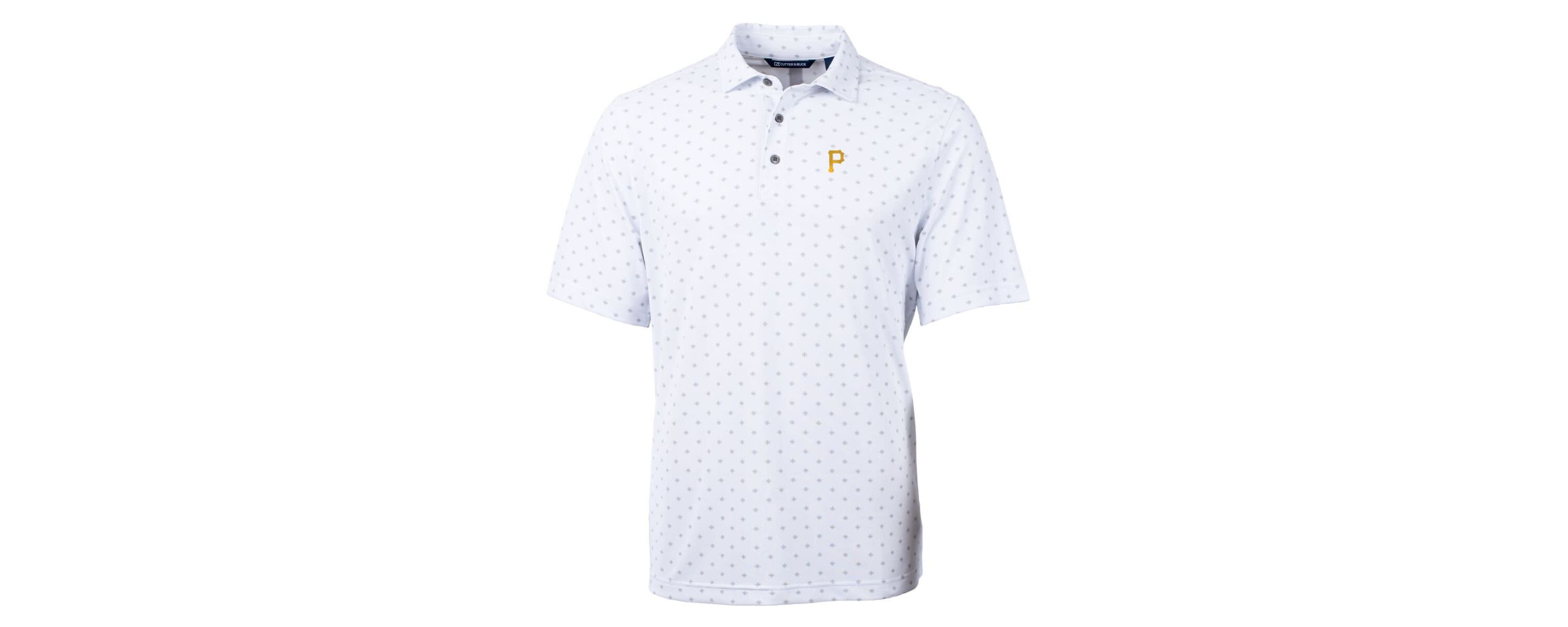 MLB Pittsburgh Pirates Big & Tall Virtue Eco Pique Tile Print Polo