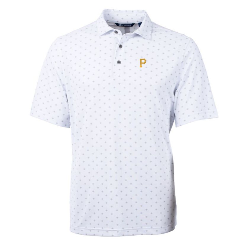 MLB Pittsburgh Pirates Big & Tall Virtue Eco Pique Tile Print Polo
