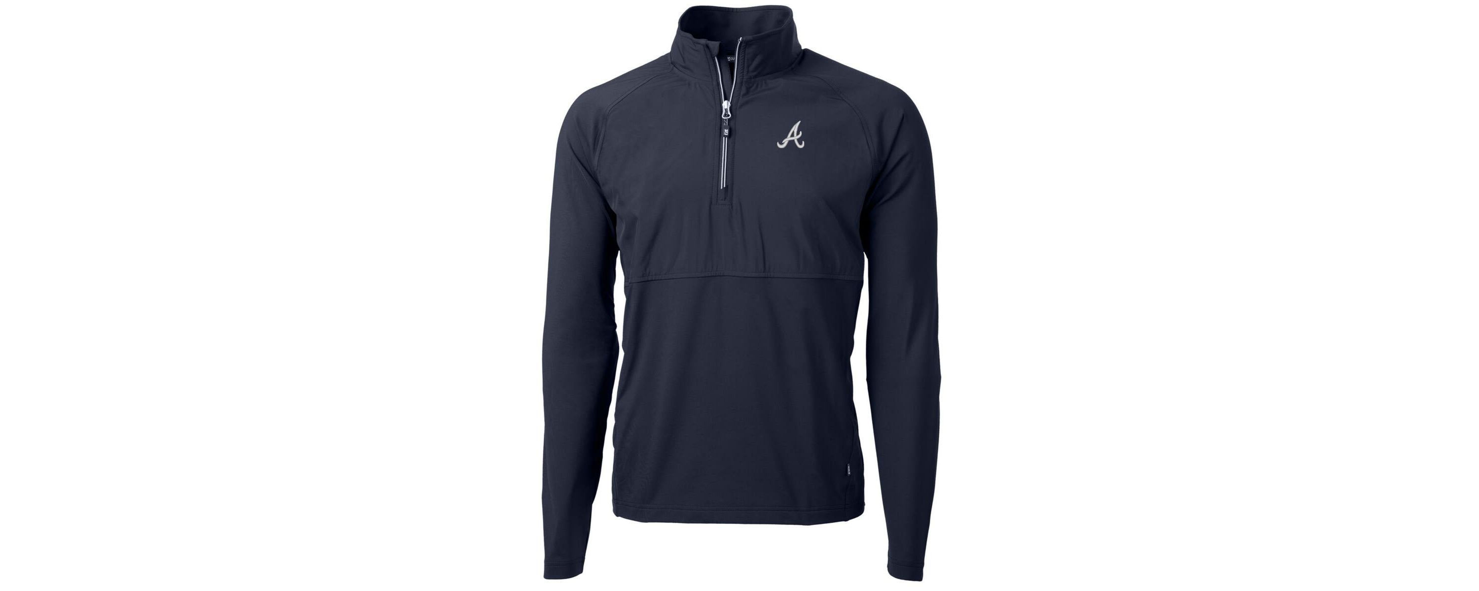 MLB Atlanta Braves Adapt Eco Knit Hybrid Recycled Quarter-Zip Pullover Jacket