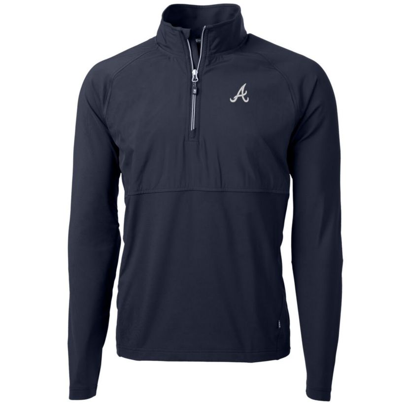 MLB Atlanta Braves Adapt Eco Knit Hybrid Recycled Quarter-Zip Pullover Jacket